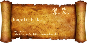 Negele Kitti névjegykártya