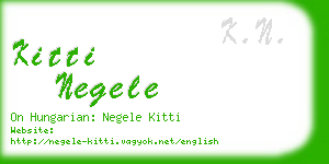 kitti negele business card